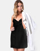 Image of Medina Slip Dress aus Satin Max Zara Schwarz