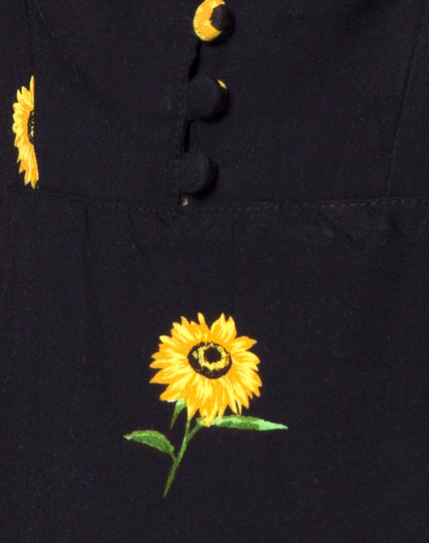Bild von Medina Slip Dress in Ditsy Sunflower