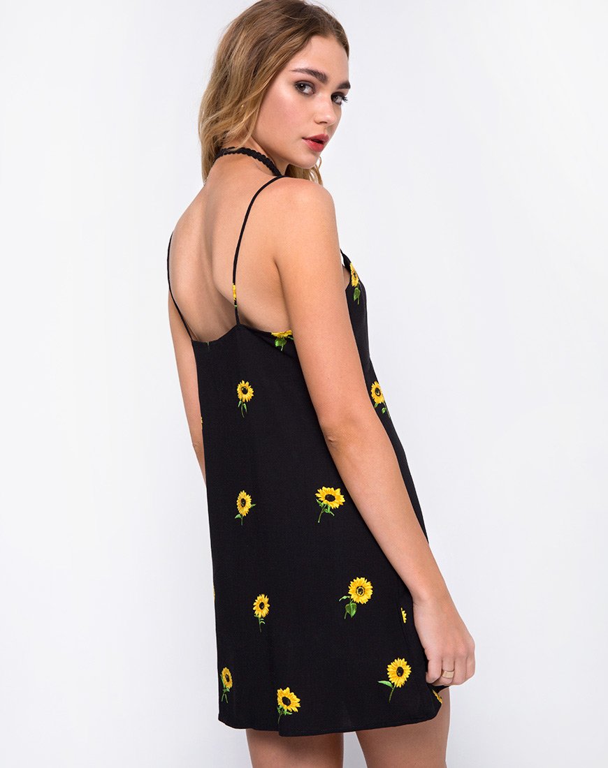 Medina Slip-Kleid in Ditsy Sonnenblume
