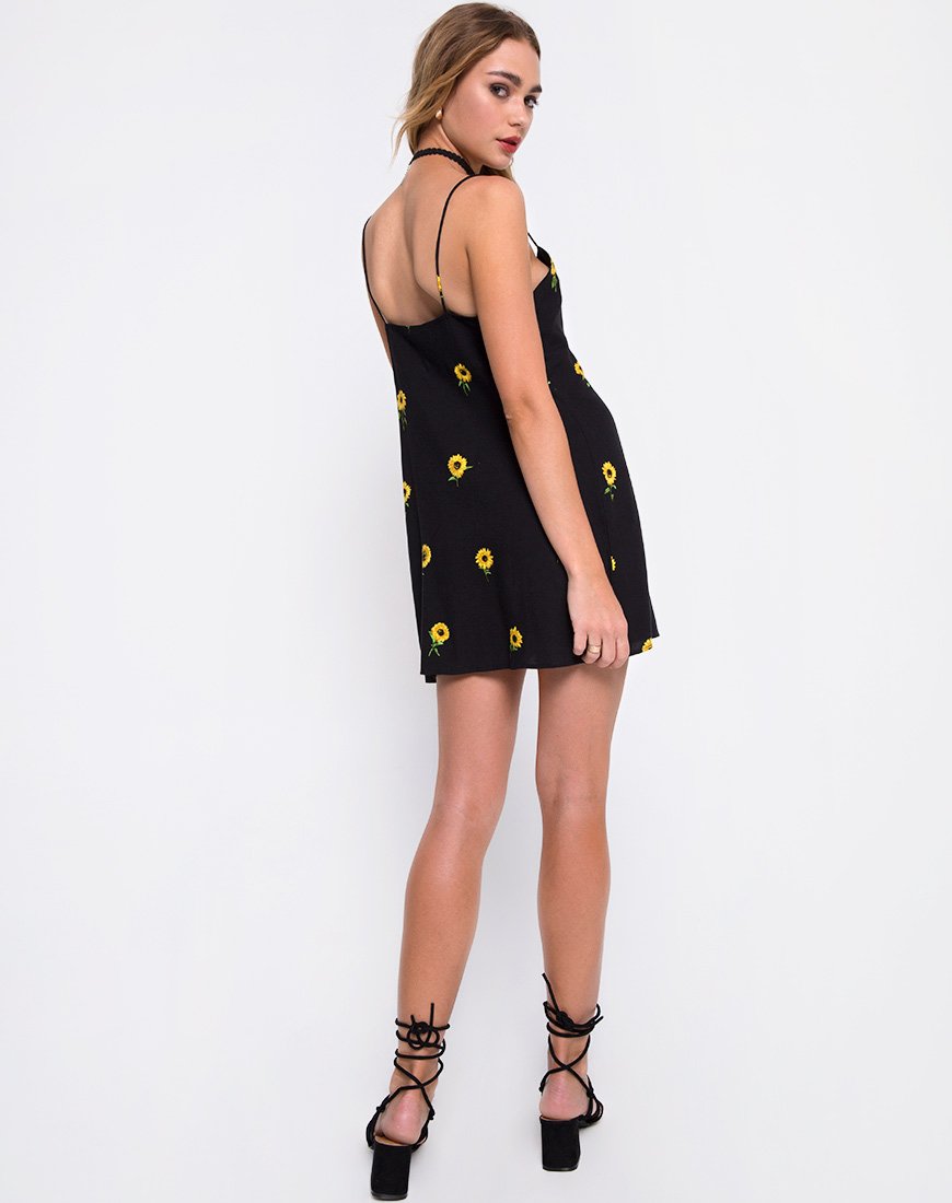 Bild von Medina Slip Dress in Ditsy Sunflower