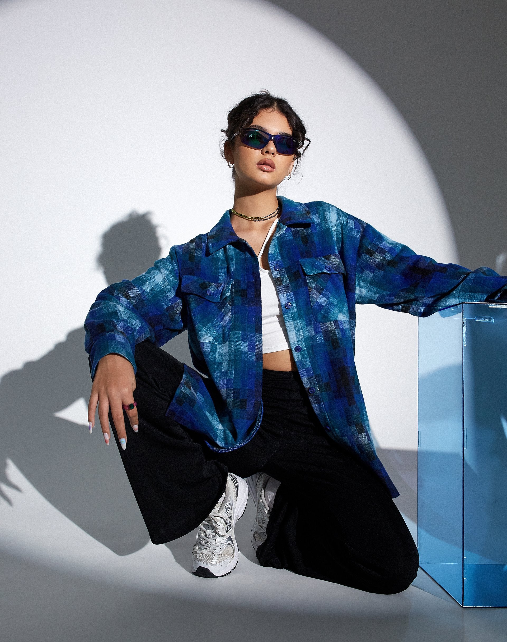 Bild von MOTEL X OLIVIA NEILL Medita Hemd in Karo Blau