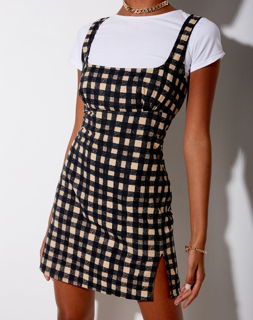 Mehra Minikleid im 90er Jahre Grunge-Karo