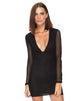 Image of Mellina Bodycon Kleid aus Mesh Schwarz