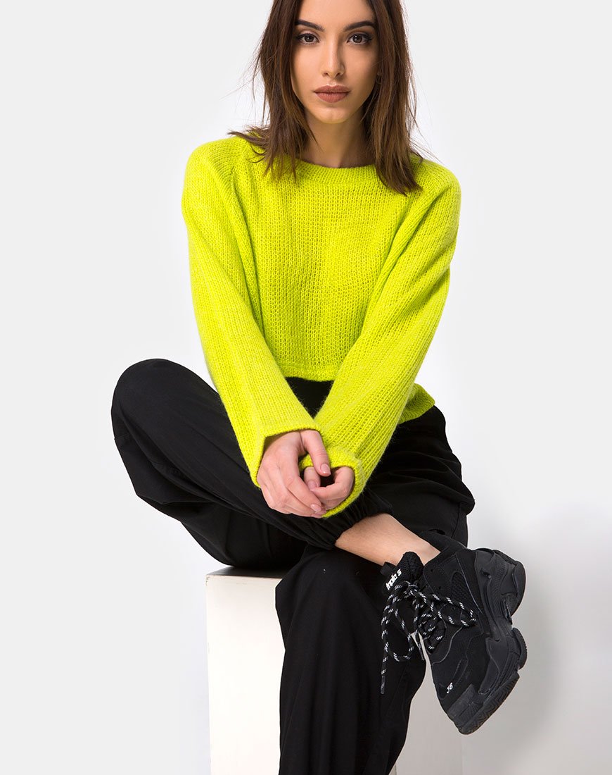 Bild von Melvie Cropped Sweater in Limette