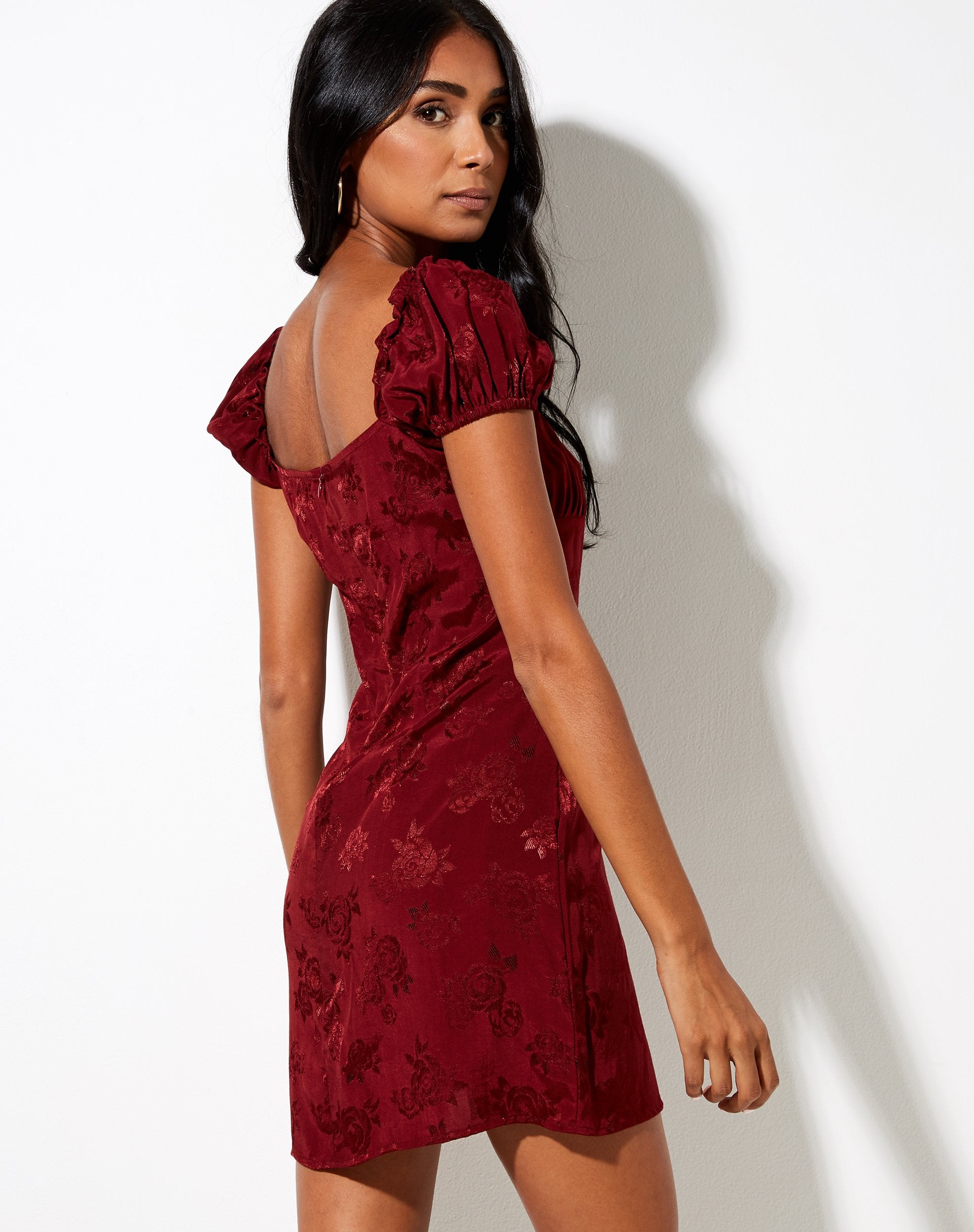 Image of Menta Minikleid in Satin Rose Mulberry