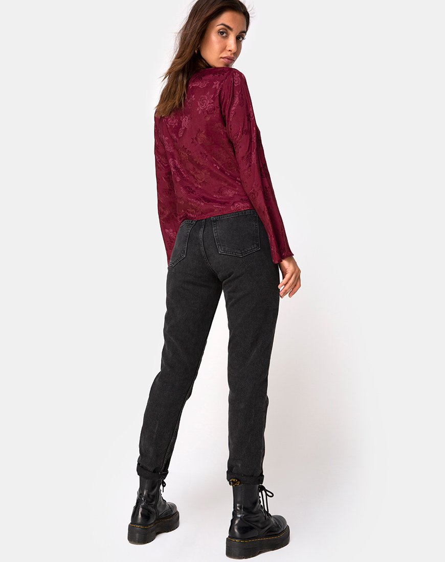 Bild von Merida Top in Satin Rose Burgundy