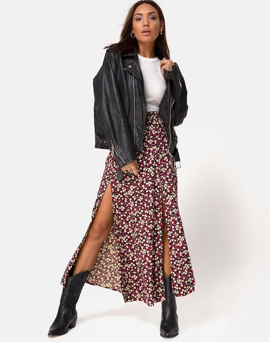 Mica Maxirock in Floral Field Plum