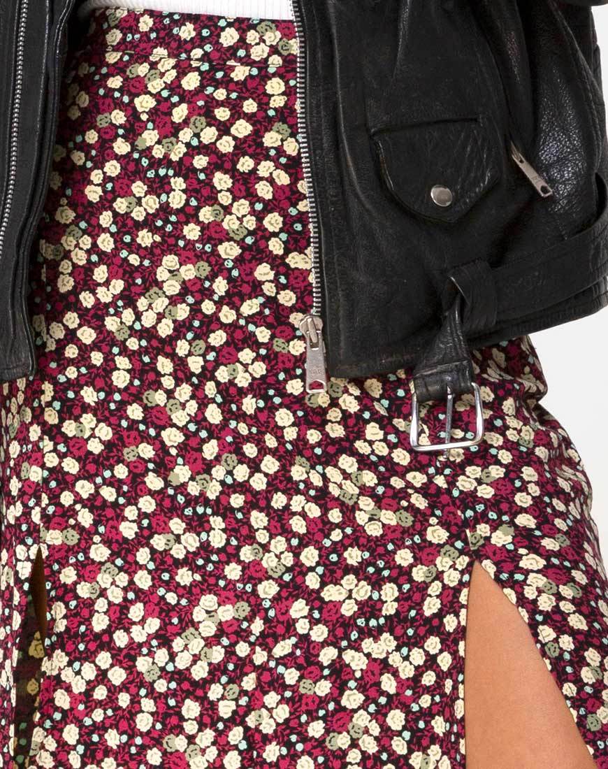 Bild von Mica Maxirock in Floral Field Pflaume