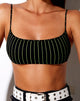 Bild von Micro Crop Top in Neon Pinstripe