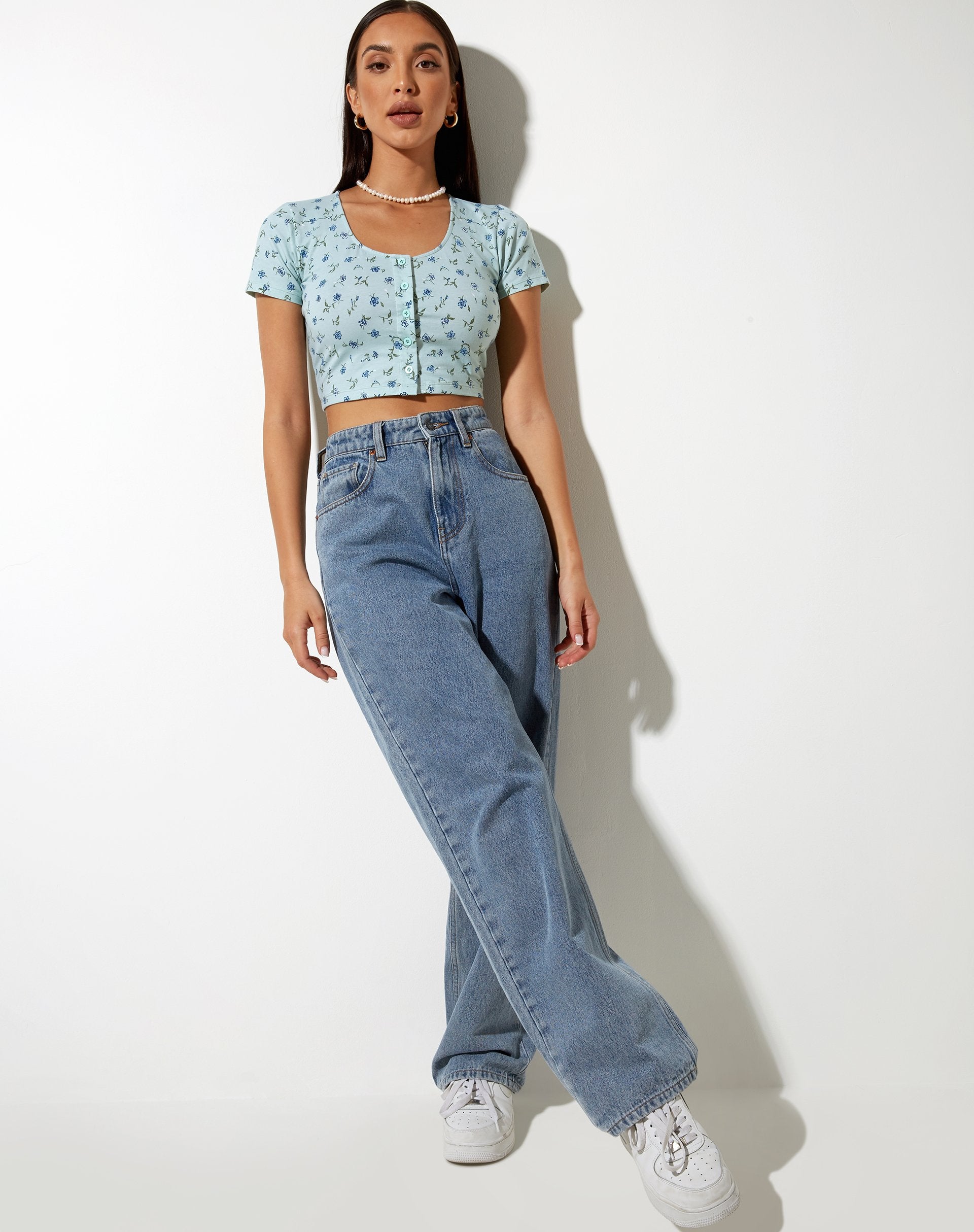 Bild von Mieye Crop Top in Pretty Petal Green