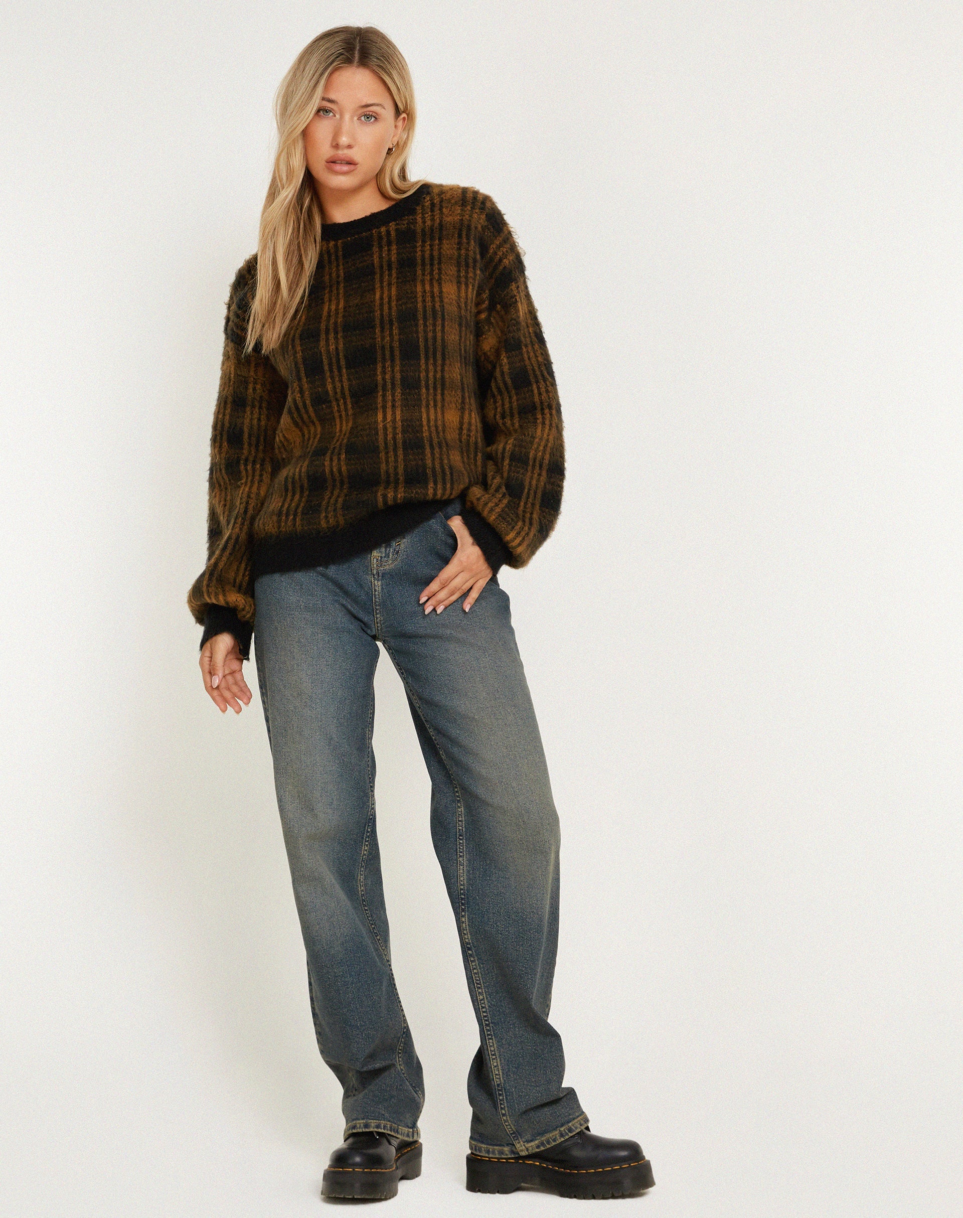 Bild von Mihail Strickpullover in Schwarzbraun