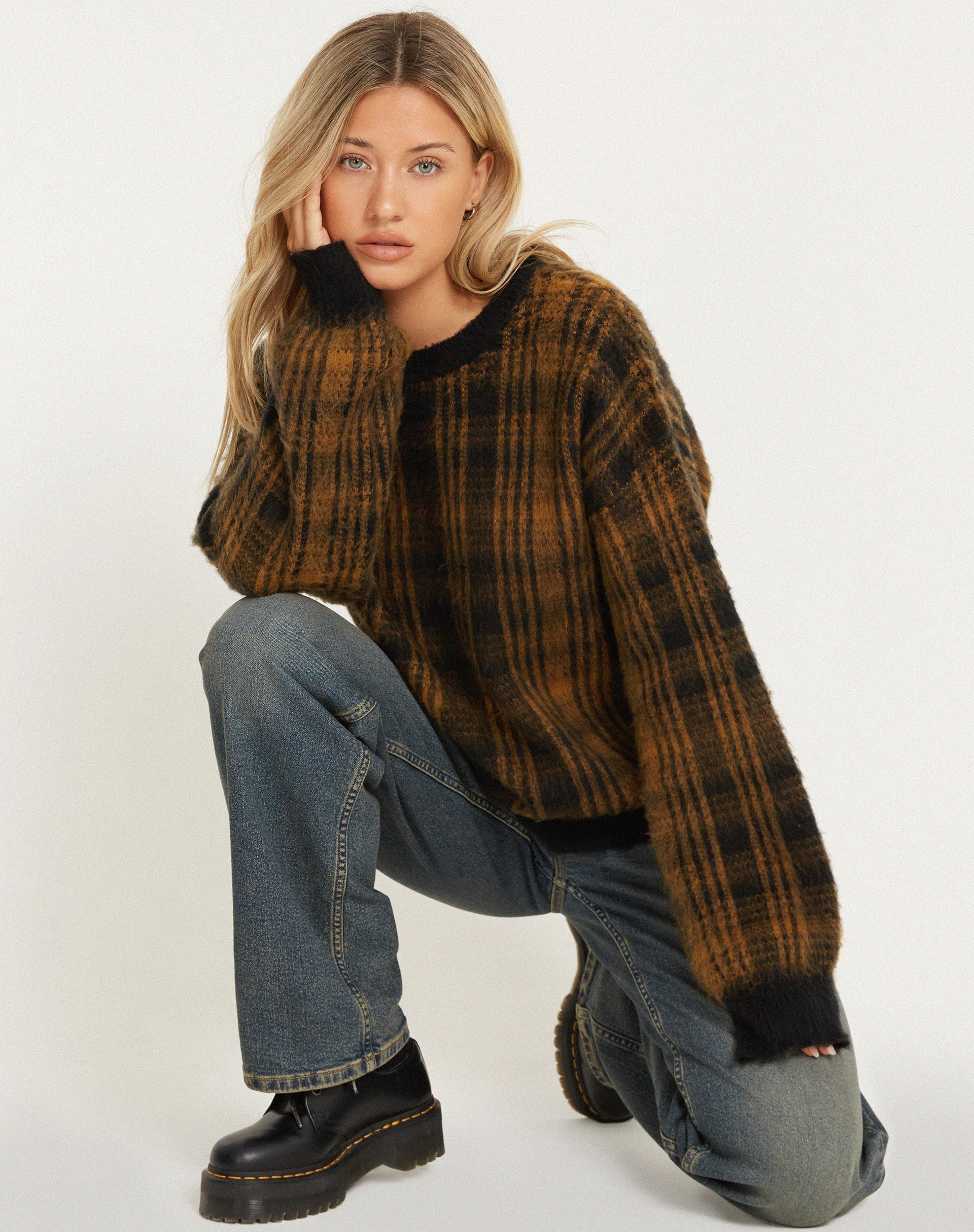 Bild von Mihail Strickpullover in Schwarzbraun