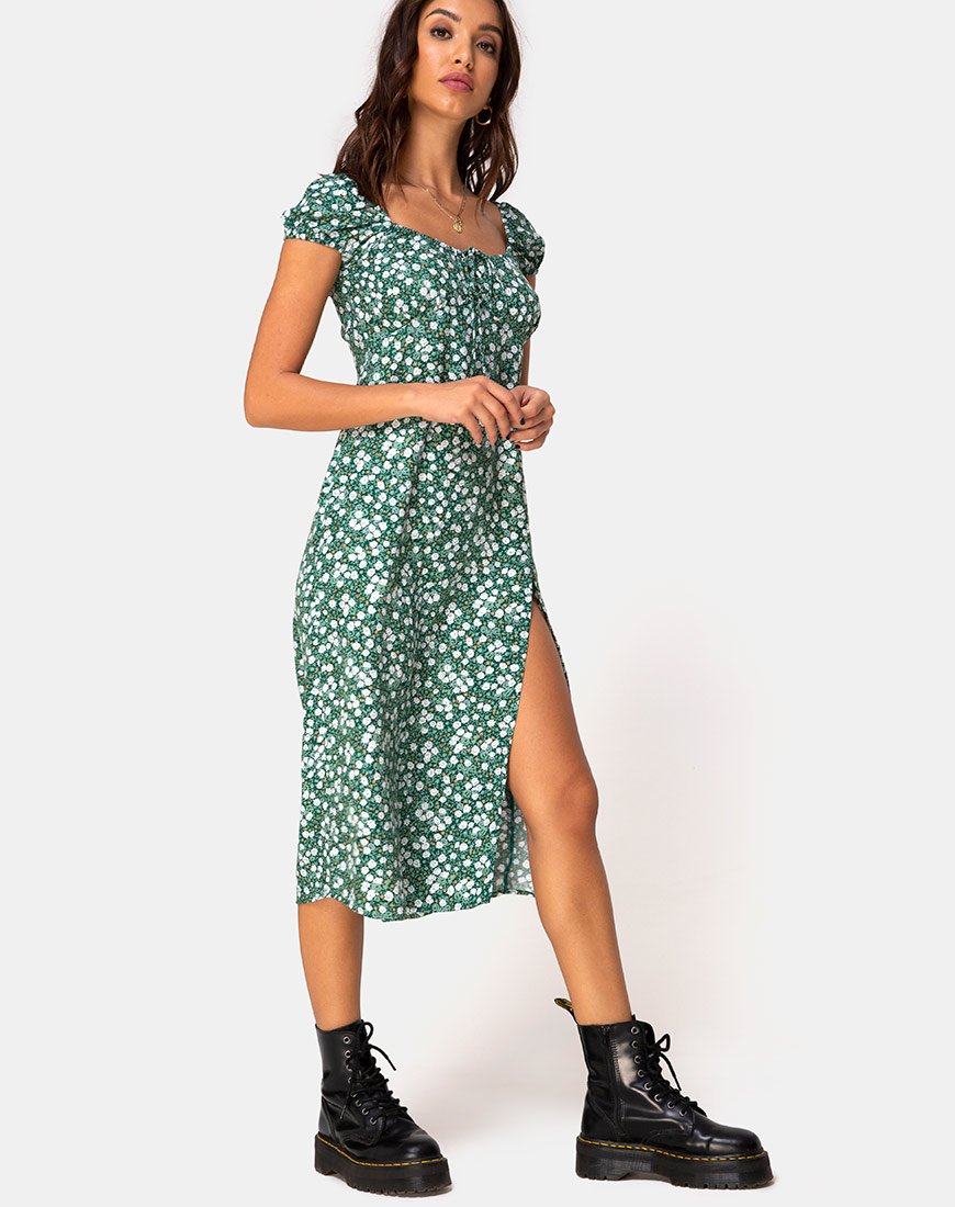 Milla Kleid in Floral Field Green