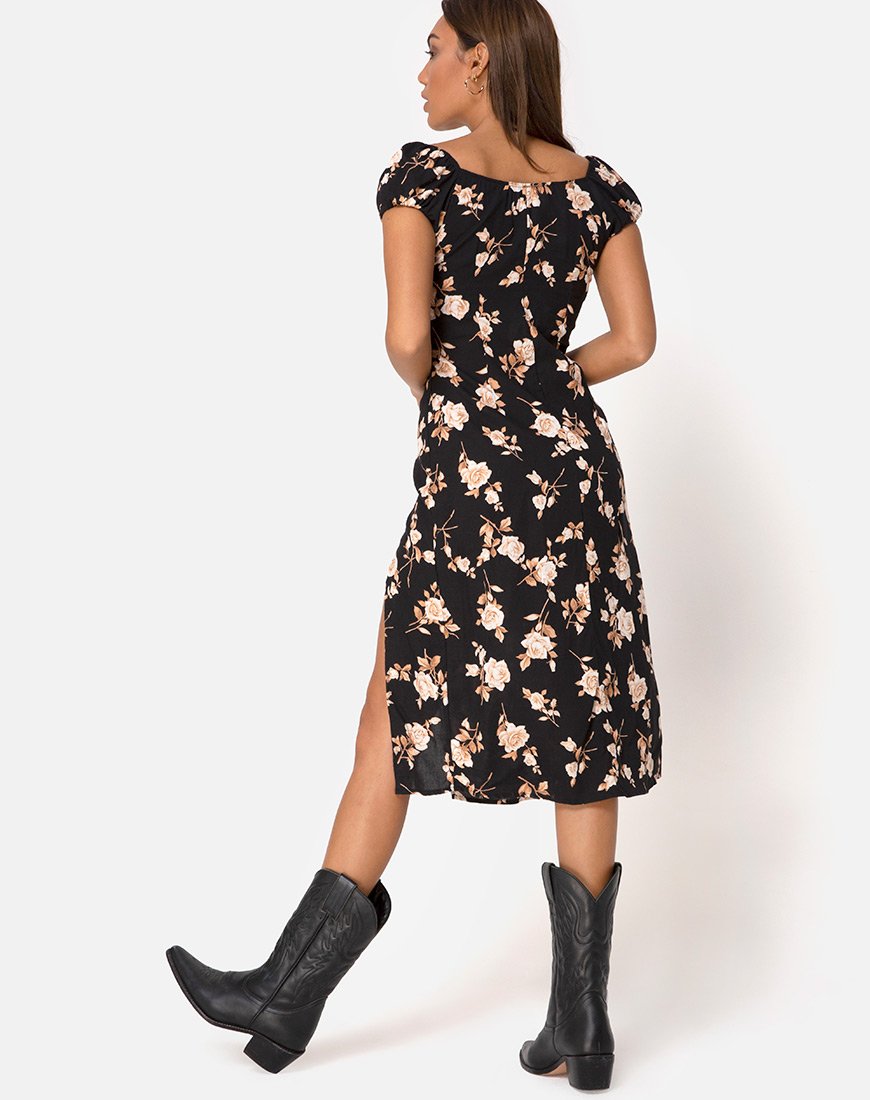 Image von Milla Midikleid in Pfirsichrosa