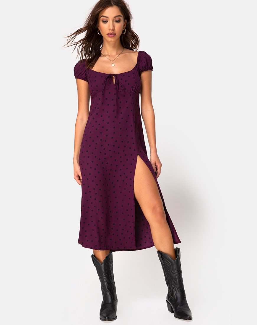 Image of Milla Kleid in Skater Polka Wein