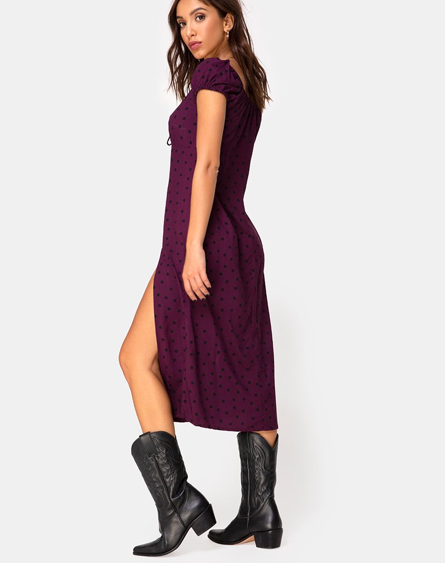 Image of Milla Kleid in Skater Polka Wein