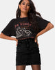 Bild von Mini Broomy Skirt in Schwarz Stone Wash