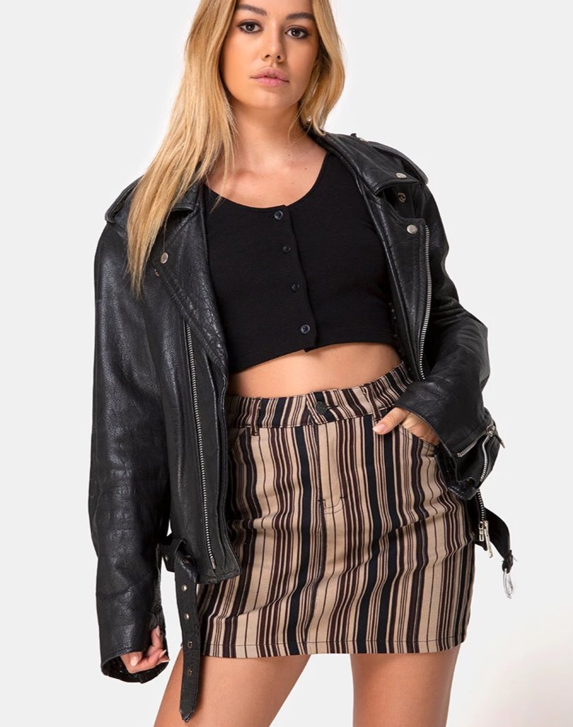 Mini Broomy Rock in Mix Stripe Braun