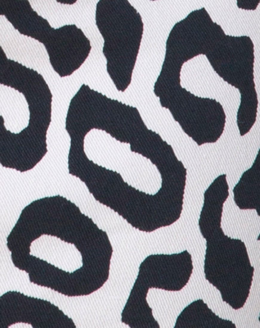 Bild von Mini Broomy Skirt in Mono Animal Grau und Weiß