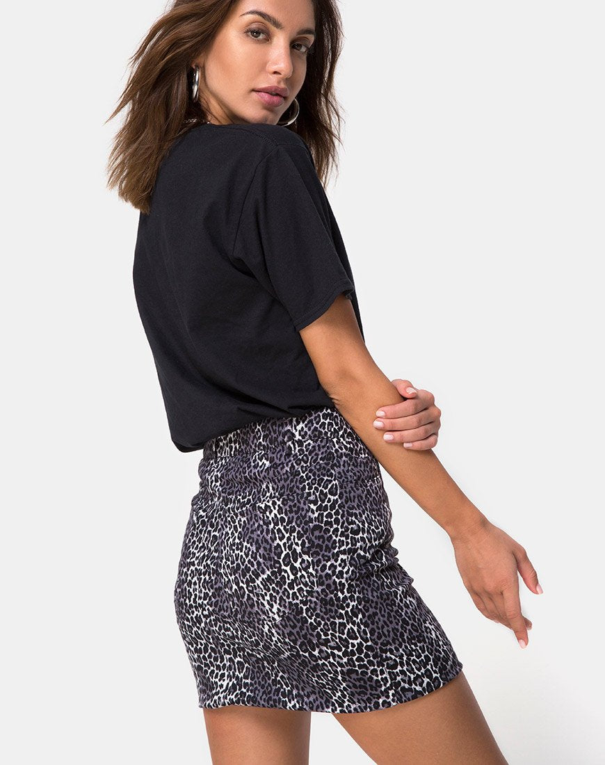 Broomy Rock in Grau Rar Leopard Print