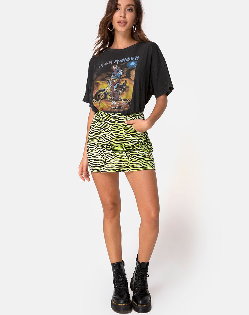 Bild von Mini Broomy Rock in Zebra Fluro Grün