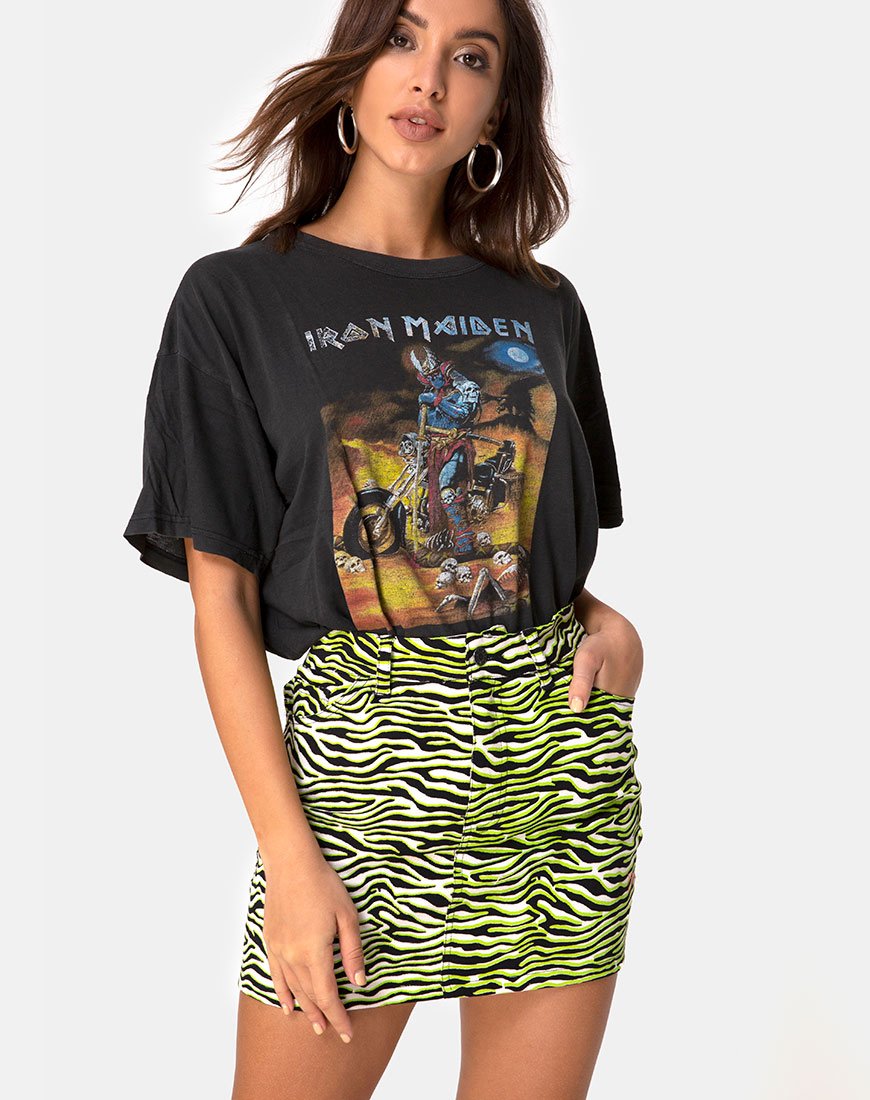 Bild von Mini Broomy Rock in Zebra Fluro Grün
