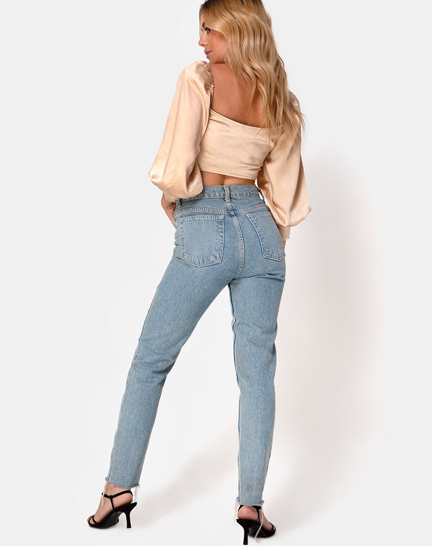 Bild von Mirae Crop Top in Satin Gold