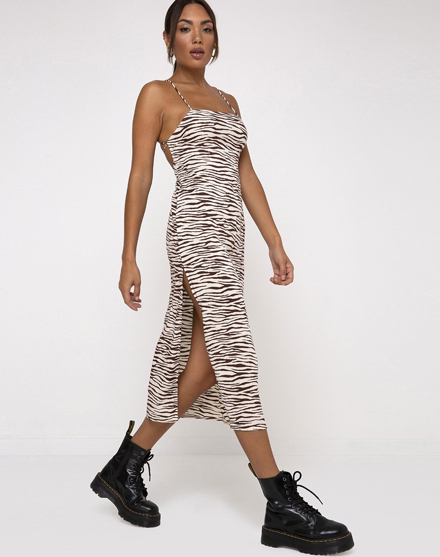 Image of Mirzani Kleid in Easy Tiger Kakao