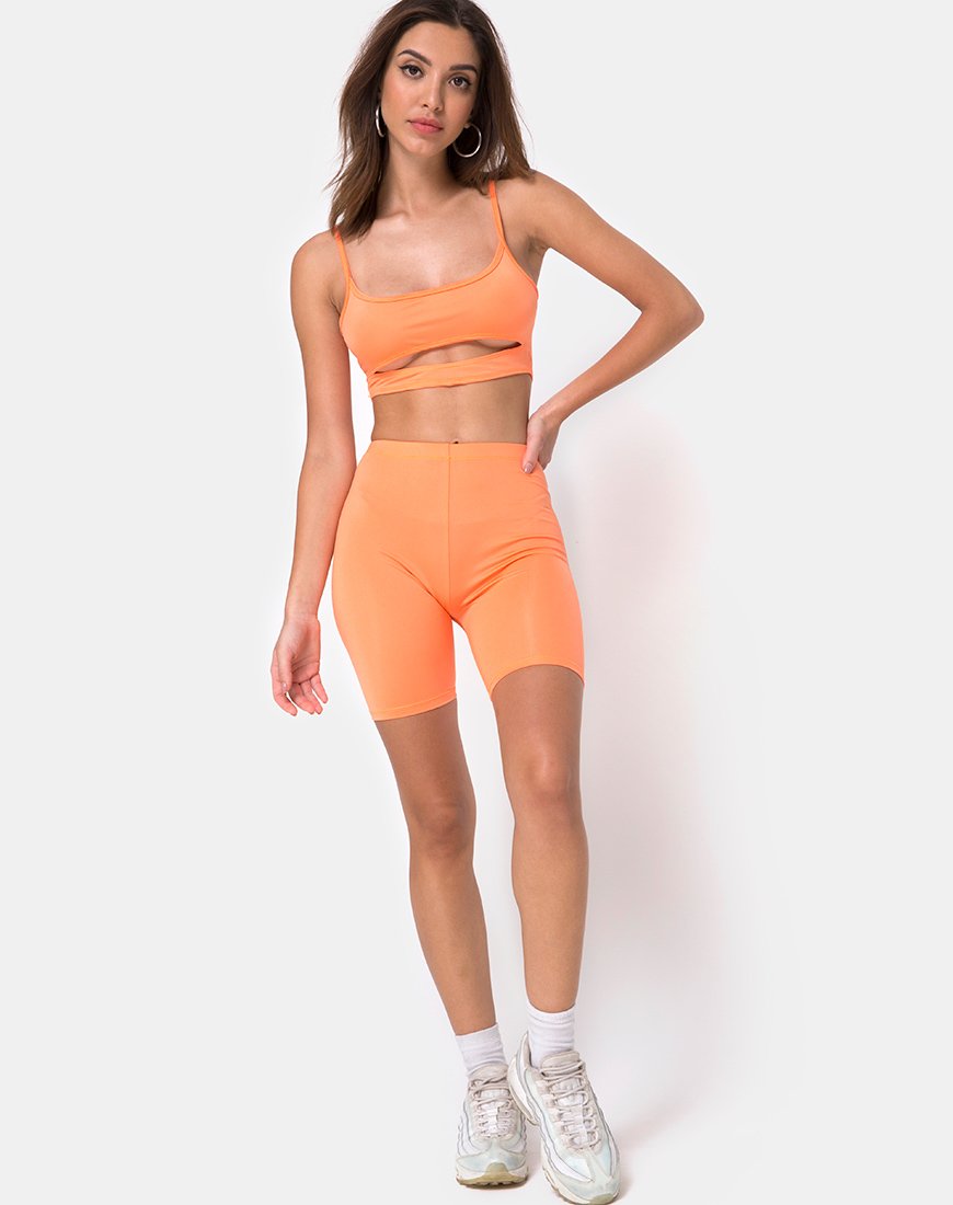 Bild von Misho Crop Top in Fluro Orange