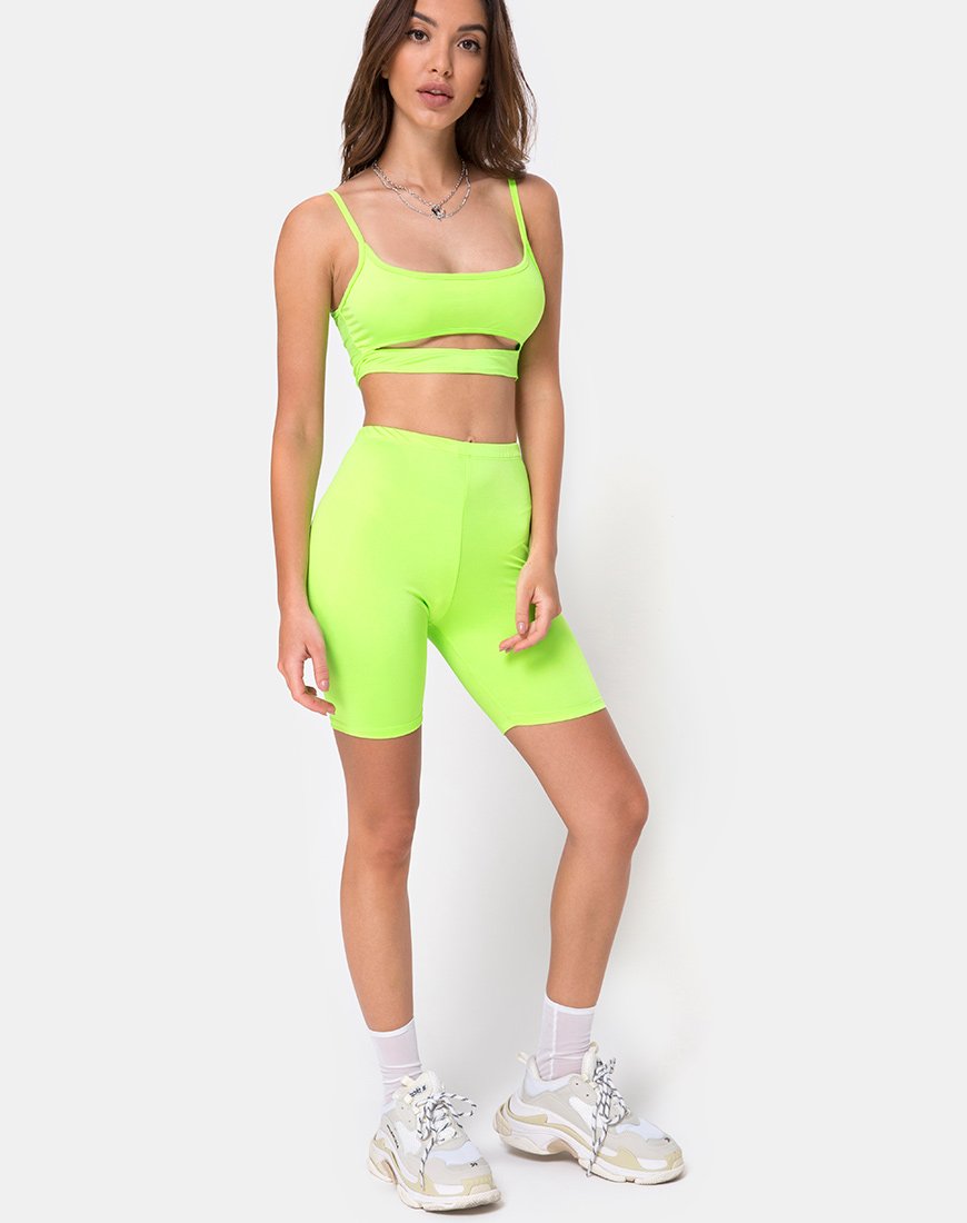 Bild von Misho Crop Top in Fluro Grün
