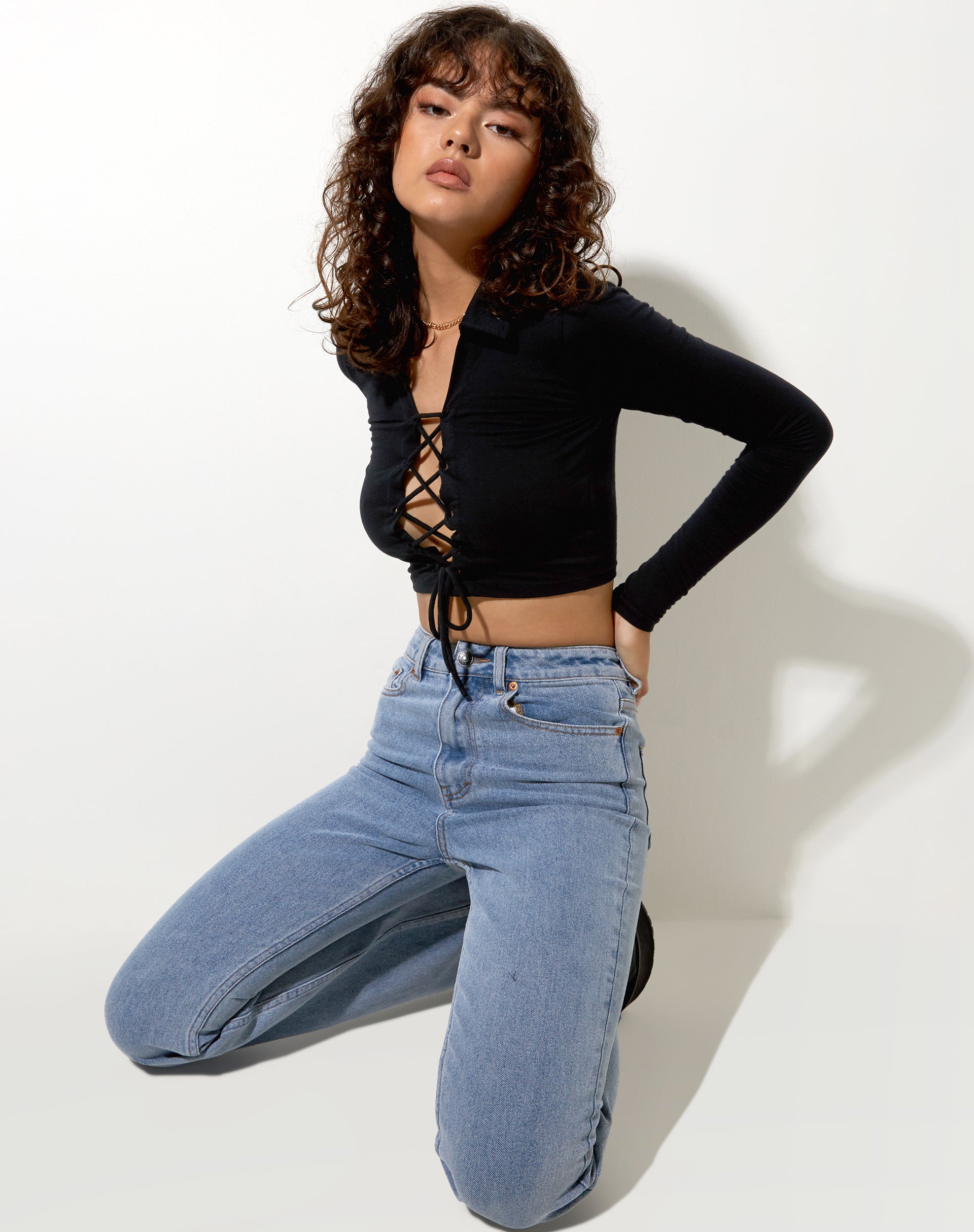 Bild von Misla Crop Top in Schwarz