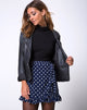 Bild von Miza Minirock mit Punkten und Streifen Navy