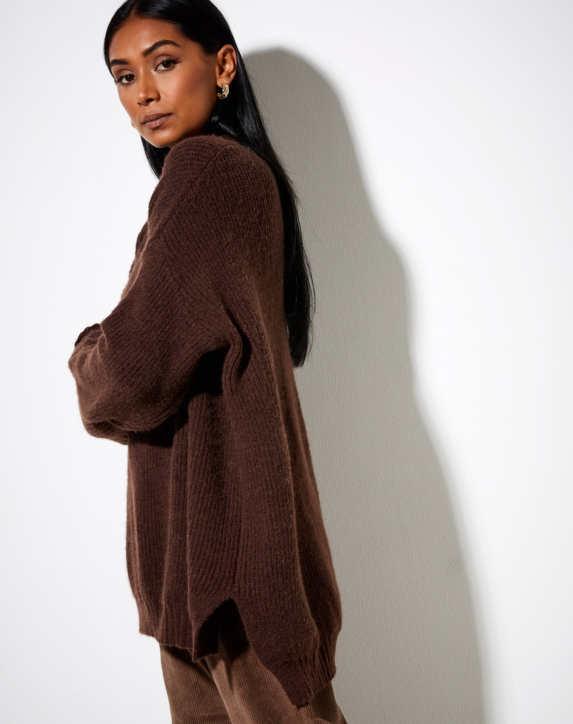 Image of Bondy Pullover aus Strick in Zartbitterschokolade