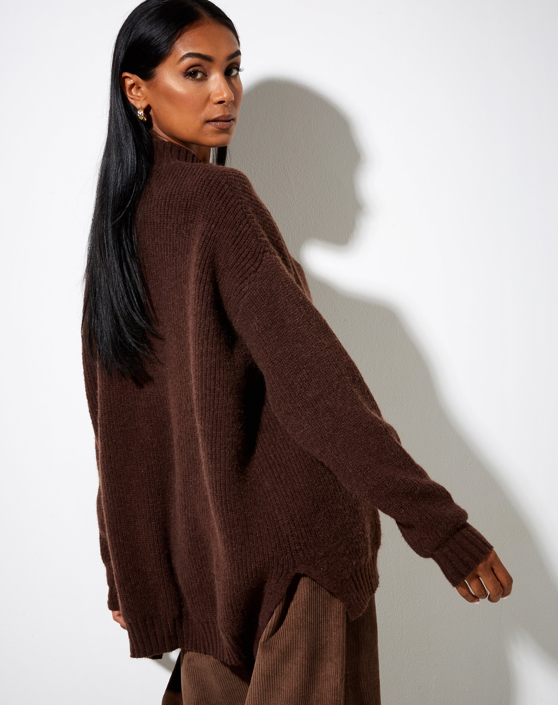 Image of Bondy Pullover aus Strick in Zartbitterschokolade