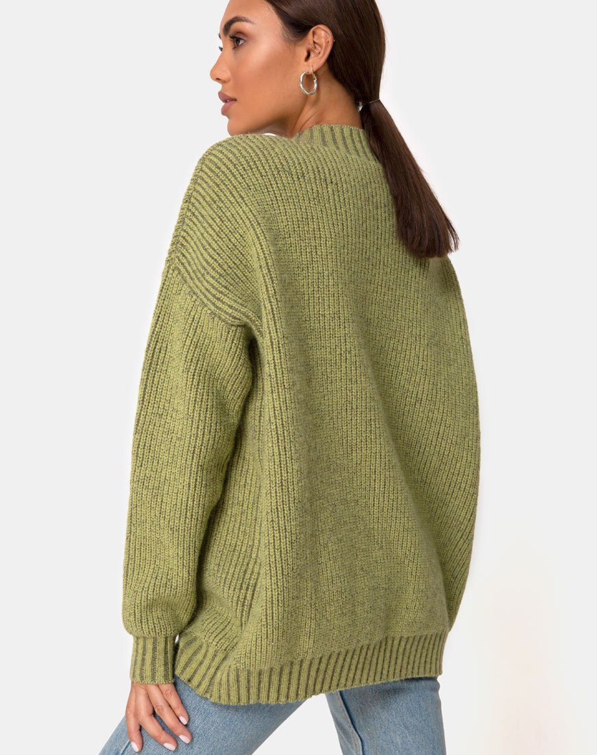 Image of Mody Pullover in Grüner Rippe