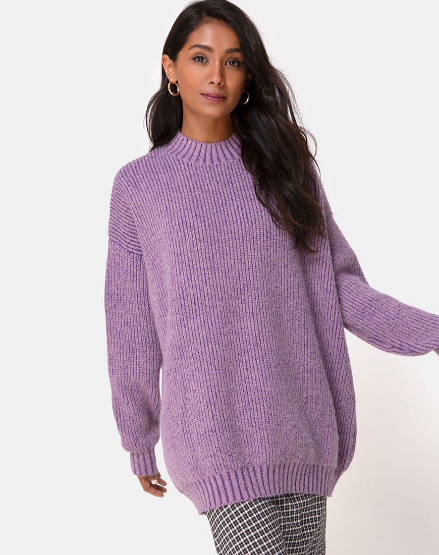 Image of Mody Pullover gestrickt in Hellviolett