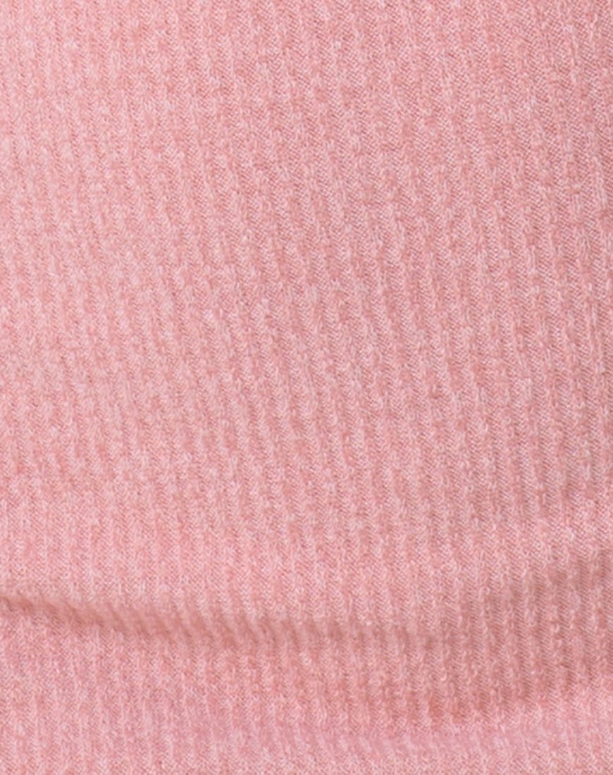 Image of Moeena Hochgeschlossenes Top aus Knitterripp Rosa