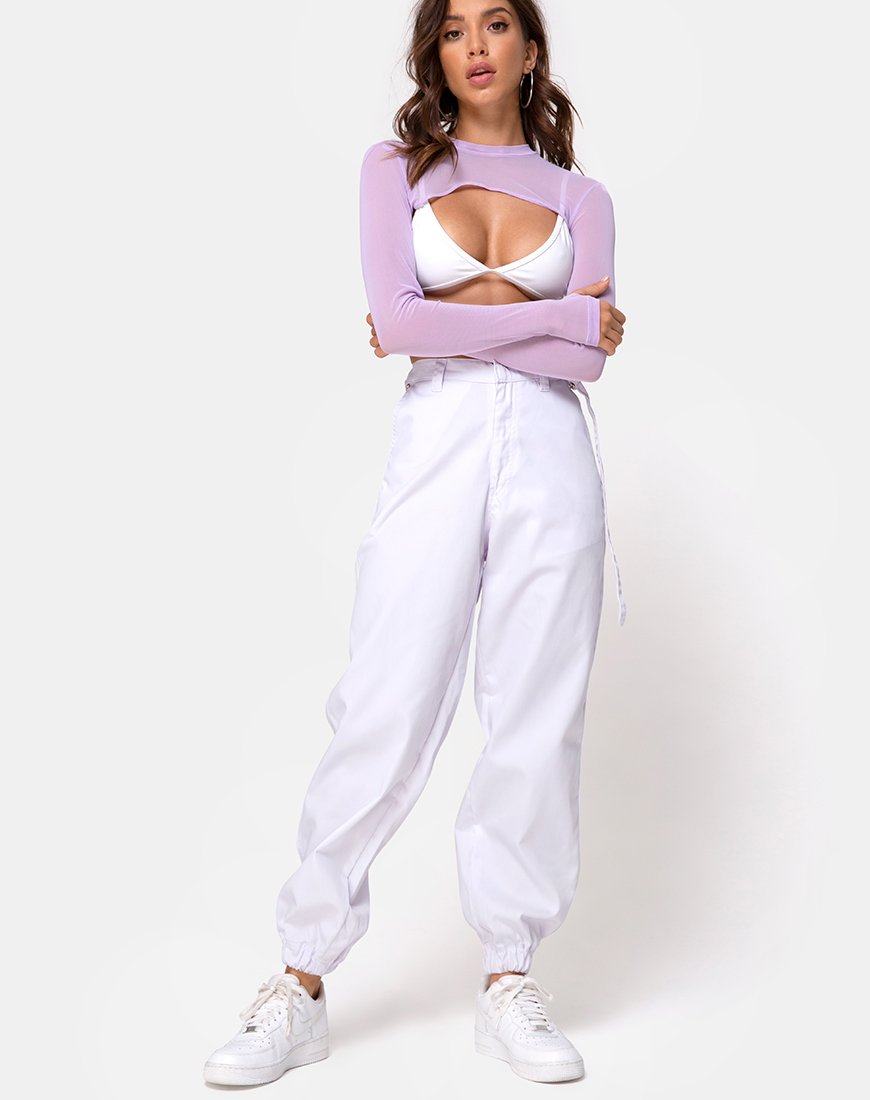 Bild von Mola Crop Top in Netz Flieder