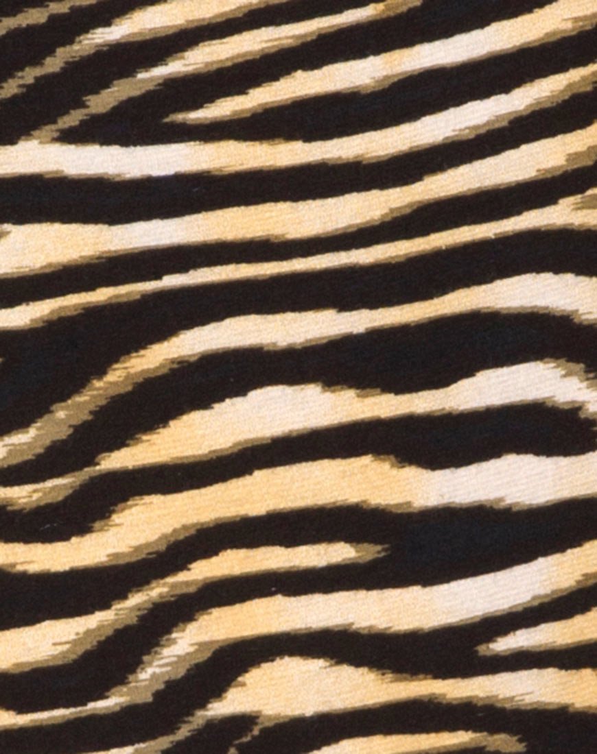 Image of Molemo Tiefes Mieder mit Reißverschluss Zebra Braun