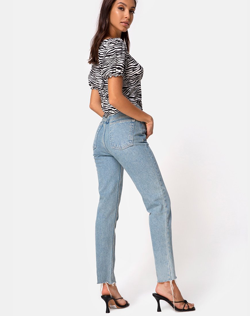 Bild von Monda Crop Top in klassischem Zebra