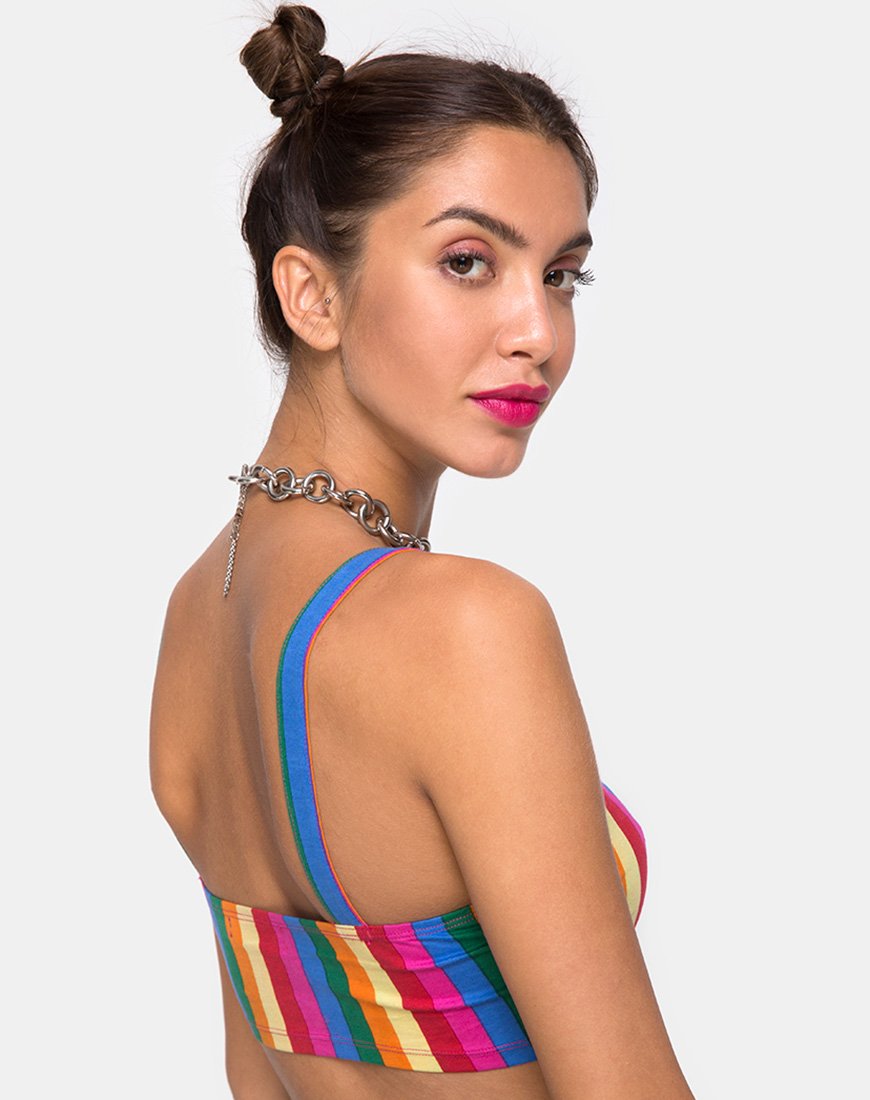 Bild von Monira Crop Top in Good Times Stripe X Princess Polly