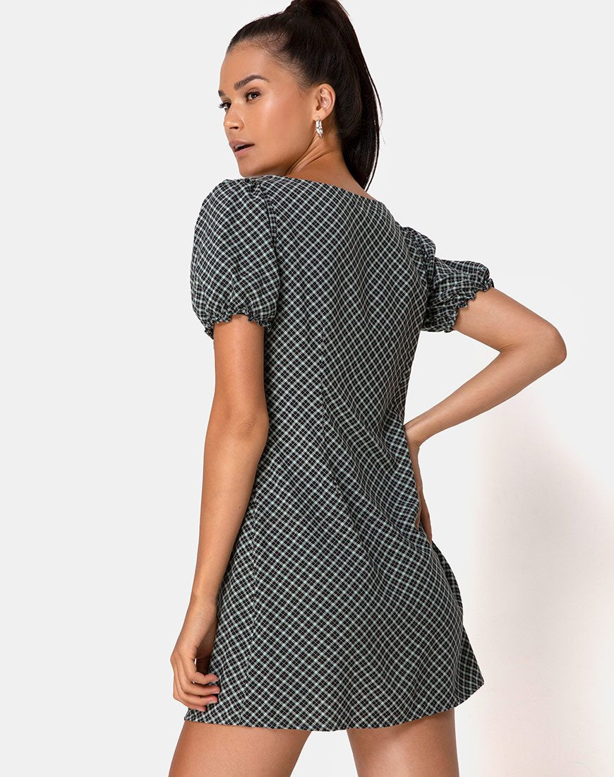 Montero Minikleid in Check it Out Grün