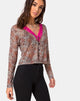 Image of Moqui Top Mini Tiger Mesh mit violetter Spitze