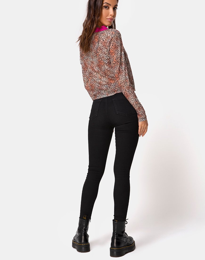 Image of Moqui Top Mini Tiger Mesh mit violetter Spitze