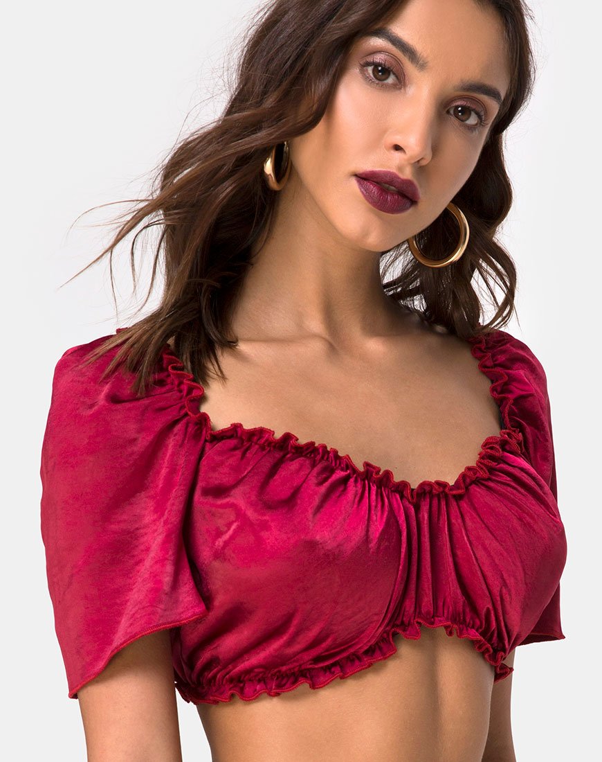 Morgan Platte in Kirsche Satin