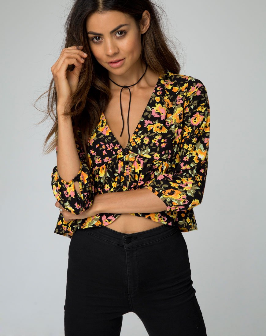 Bild von Mosca Plunge Top in Agatha Flower