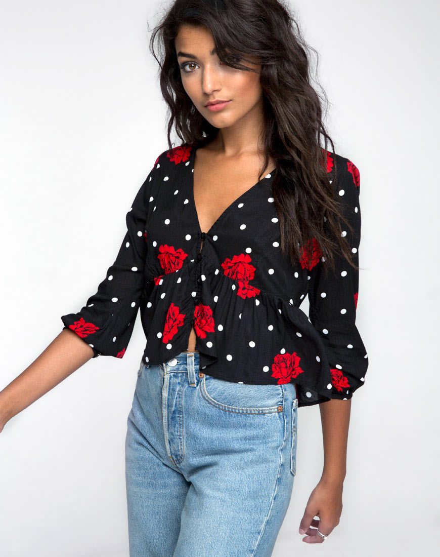 Bild von Mosca Plunge Top in Cuban Rose