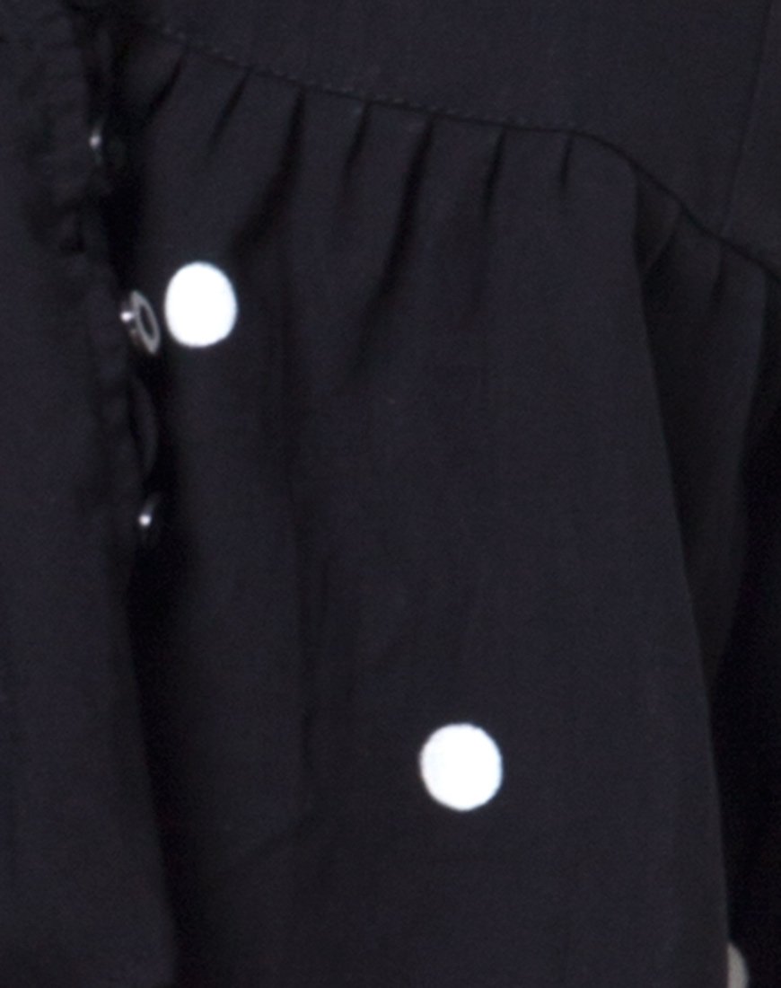 Image of Mosca Top in Polkadot Schwarz und weiß