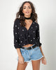 Image of Mosca Top in Polkadot Schwarz und weiß