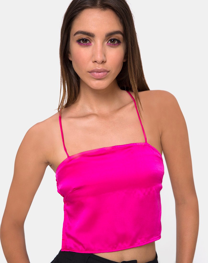 Mosley Cami-Top in Fuschia Satin Rosa